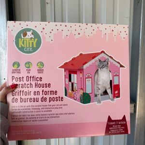 Pink Post Office Scratch House for Cats